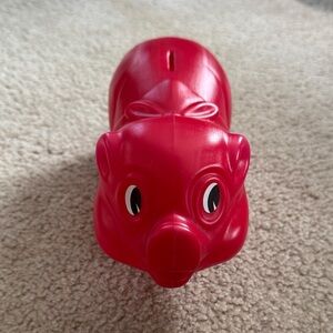 K&C Plastics Large Red Piggy Bank